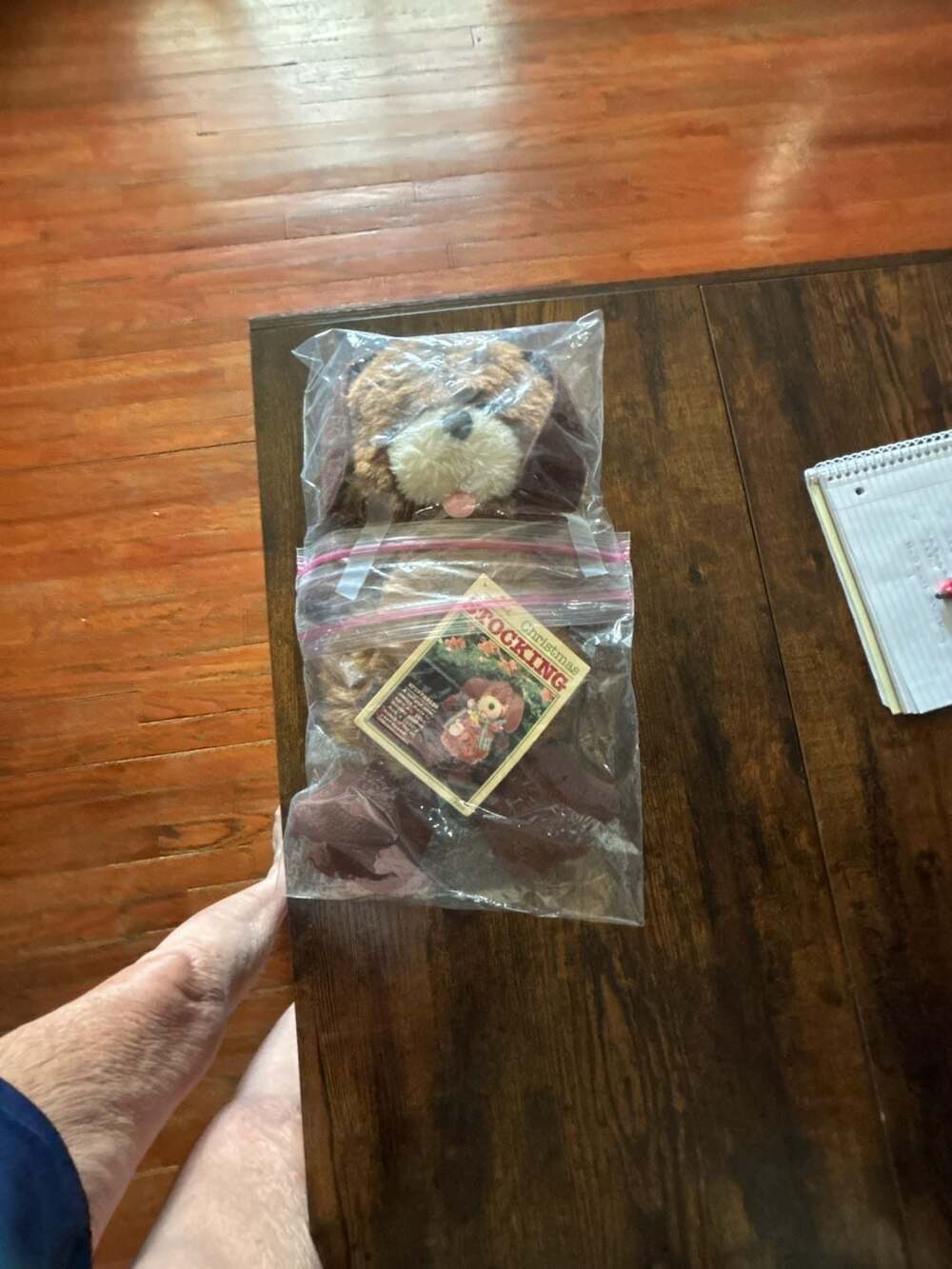 Vintage Hallmark Stuffables Christmas Stocking Plush Dog